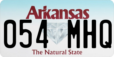 AR license plate 054MHQ
