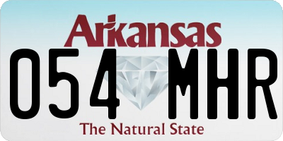 AR license plate 054MHR
