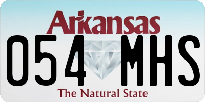 AR license plate 054MHS