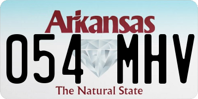 AR license plate 054MHV