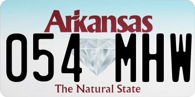 AR license plate 054MHW