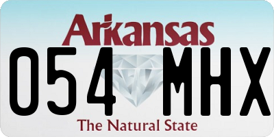 AR license plate 054MHX