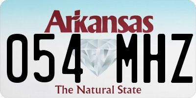 AR license plate 054MHZ
