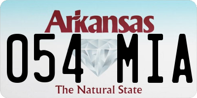 AR license plate 054MIA