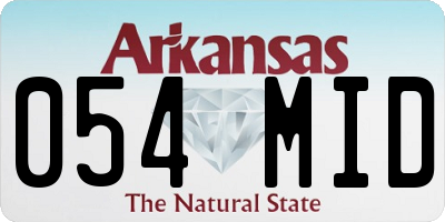 AR license plate 054MID