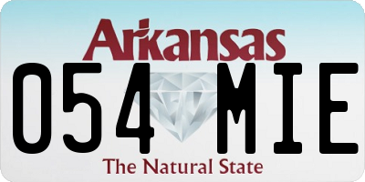 AR license plate 054MIE