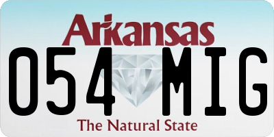AR license plate 054MIG