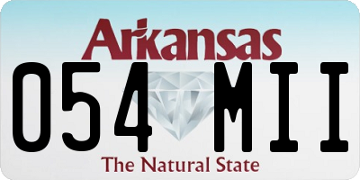 AR license plate 054MII