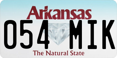 AR license plate 054MIK