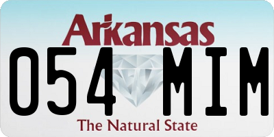 AR license plate 054MIM