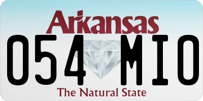 AR license plate 054MIO