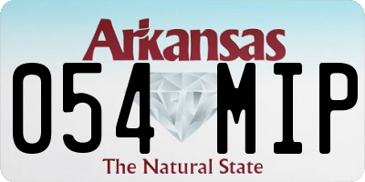 AR license plate 054MIP