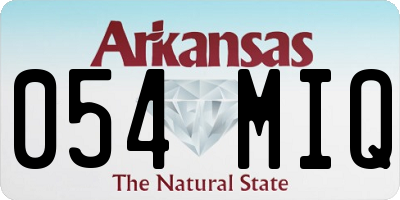 AR license plate 054MIQ