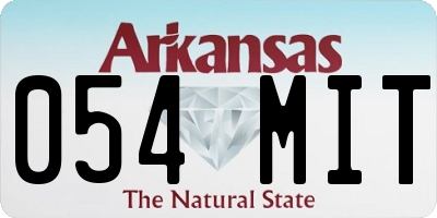 AR license plate 054MIT