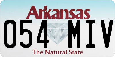 AR license plate 054MIV