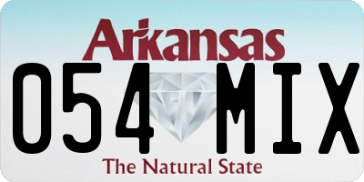 AR license plate 054MIX