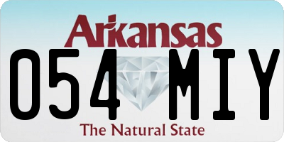 AR license plate 054MIY
