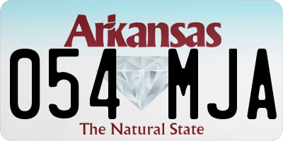 AR license plate 054MJA