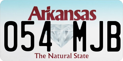 AR license plate 054MJB
