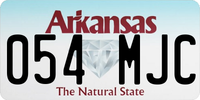 AR license plate 054MJC