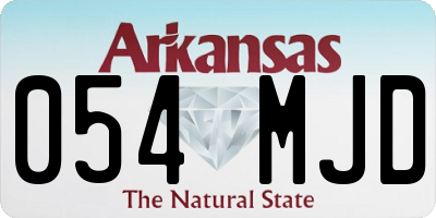 AR license plate 054MJD