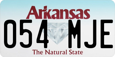 AR license plate 054MJE