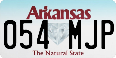 AR license plate 054MJP