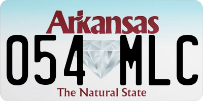 AR license plate 054MLC