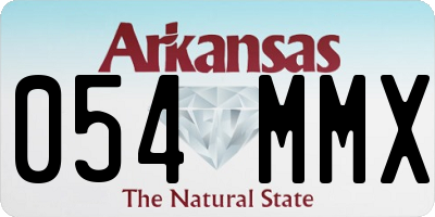 AR license plate 054MMX