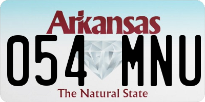 AR license plate 054MNU
