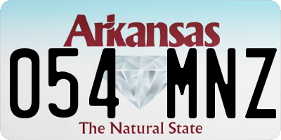 AR license plate 054MNZ