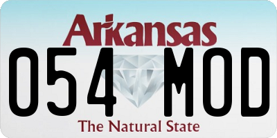 AR license plate 054MOD