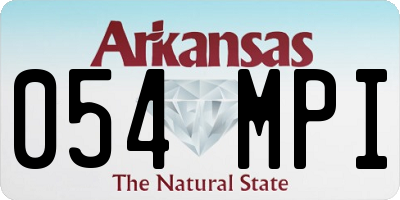 AR license plate 054MPI