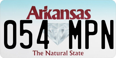 AR license plate 054MPN