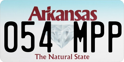 AR license plate 054MPP
