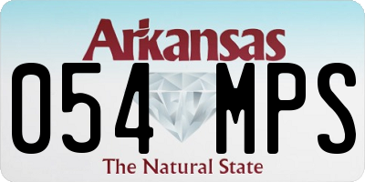 AR license plate 054MPS
