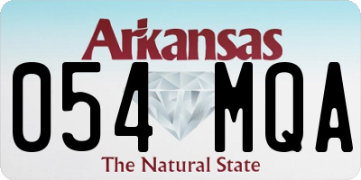 AR license plate 054MQA