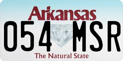 AR license plate 054MSR