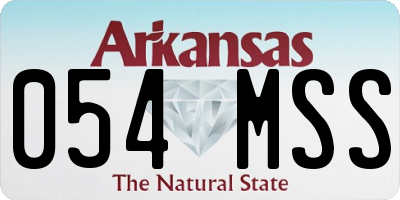 AR license plate 054MSS