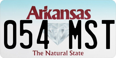 AR license plate 054MST
