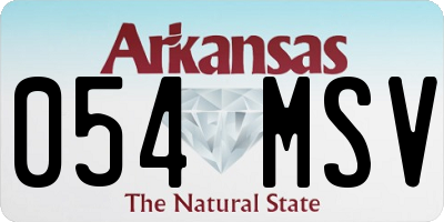 AR license plate 054MSV