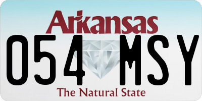 AR license plate 054MSY