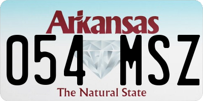 AR license plate 054MSZ