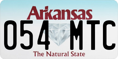 AR license plate 054MTC