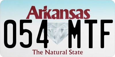 AR license plate 054MTF