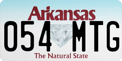 AR license plate 054MTG