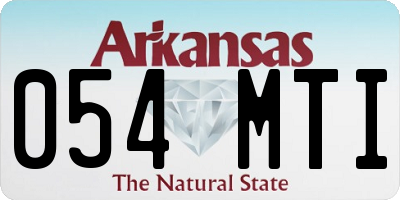 AR license plate 054MTI