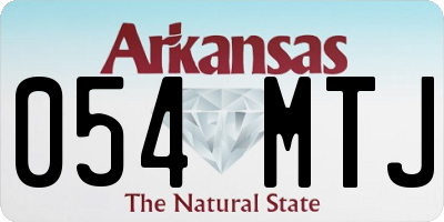 AR license plate 054MTJ