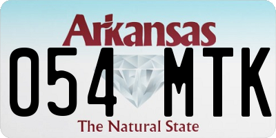 AR license plate 054MTK