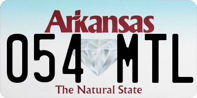 AR license plate 054MTL